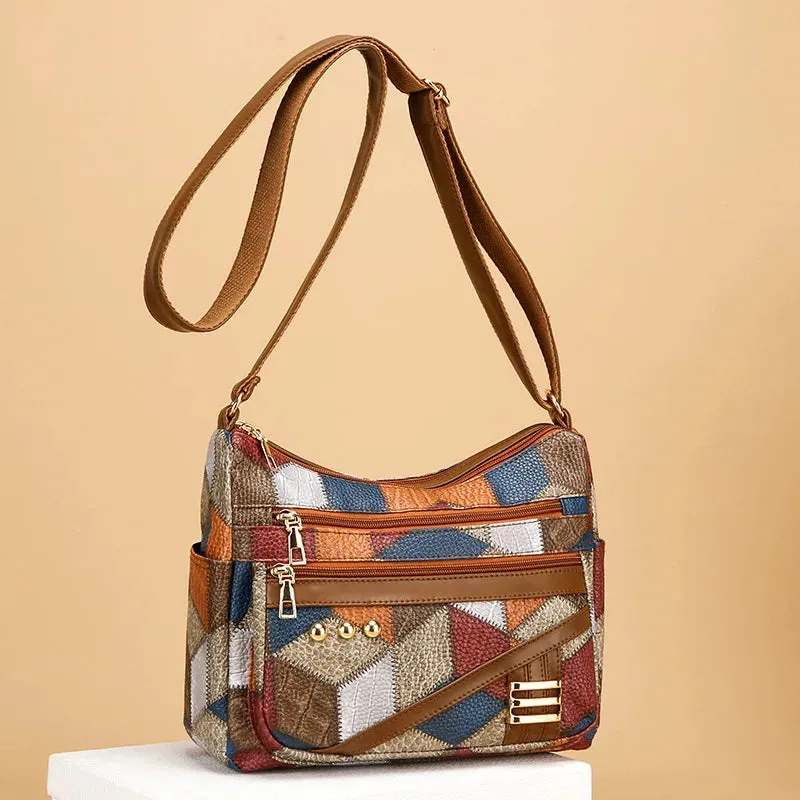 Colorful Plaid Women Crossbody Bag
