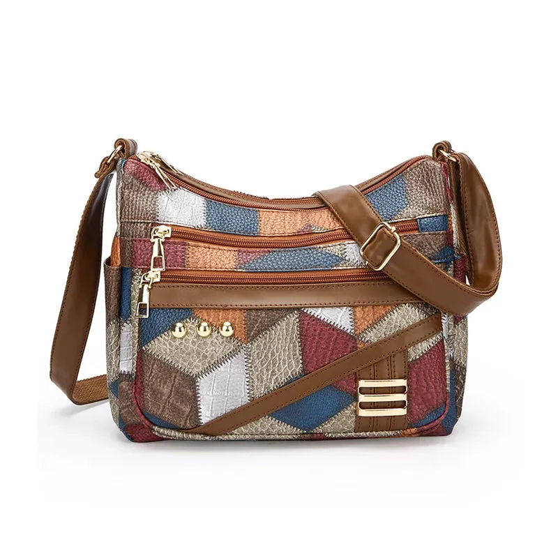 Colorful Plaid Women Crossbody Bag