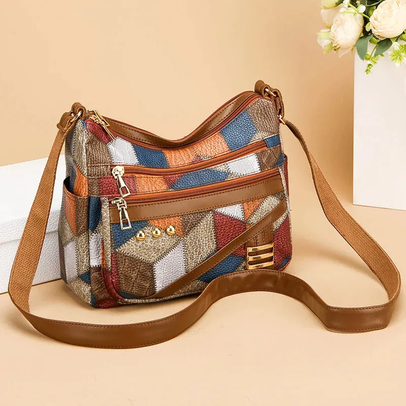 Colorful Plaid Women Crossbody Bag