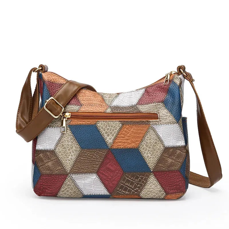Colorful Plaid Women Crossbody Bag
