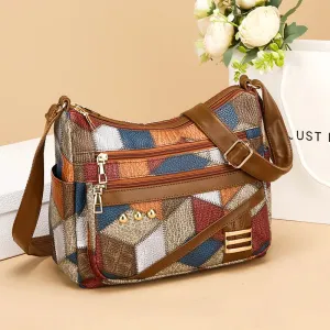 Colorful Plaid Women Crossbody Bag