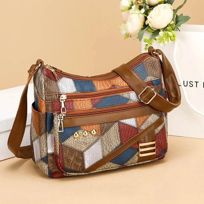 Colorful Plaid Women Crossbody Bag