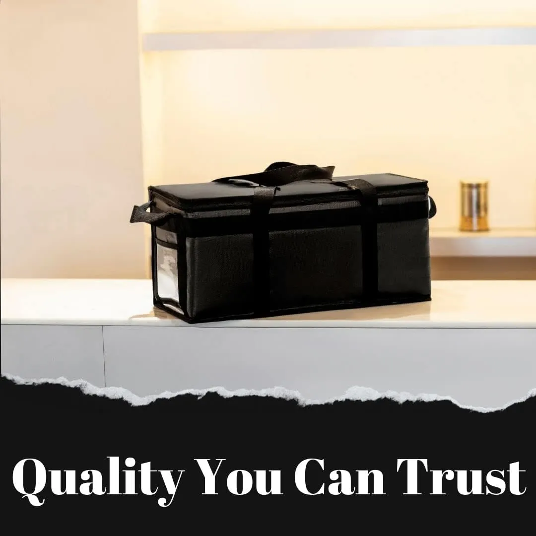 Commercial Lightweight Insulated Delivery Bag Carrier Large 22"x10"x10" (1 Pack)