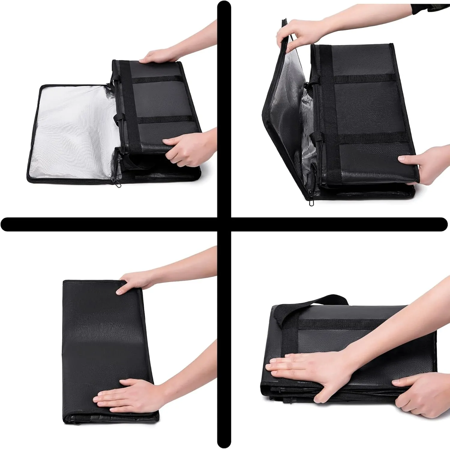 Commercial Lightweight Insulated Delivery Bag Carrier Large 22"x10"x10" (1 Pack)
