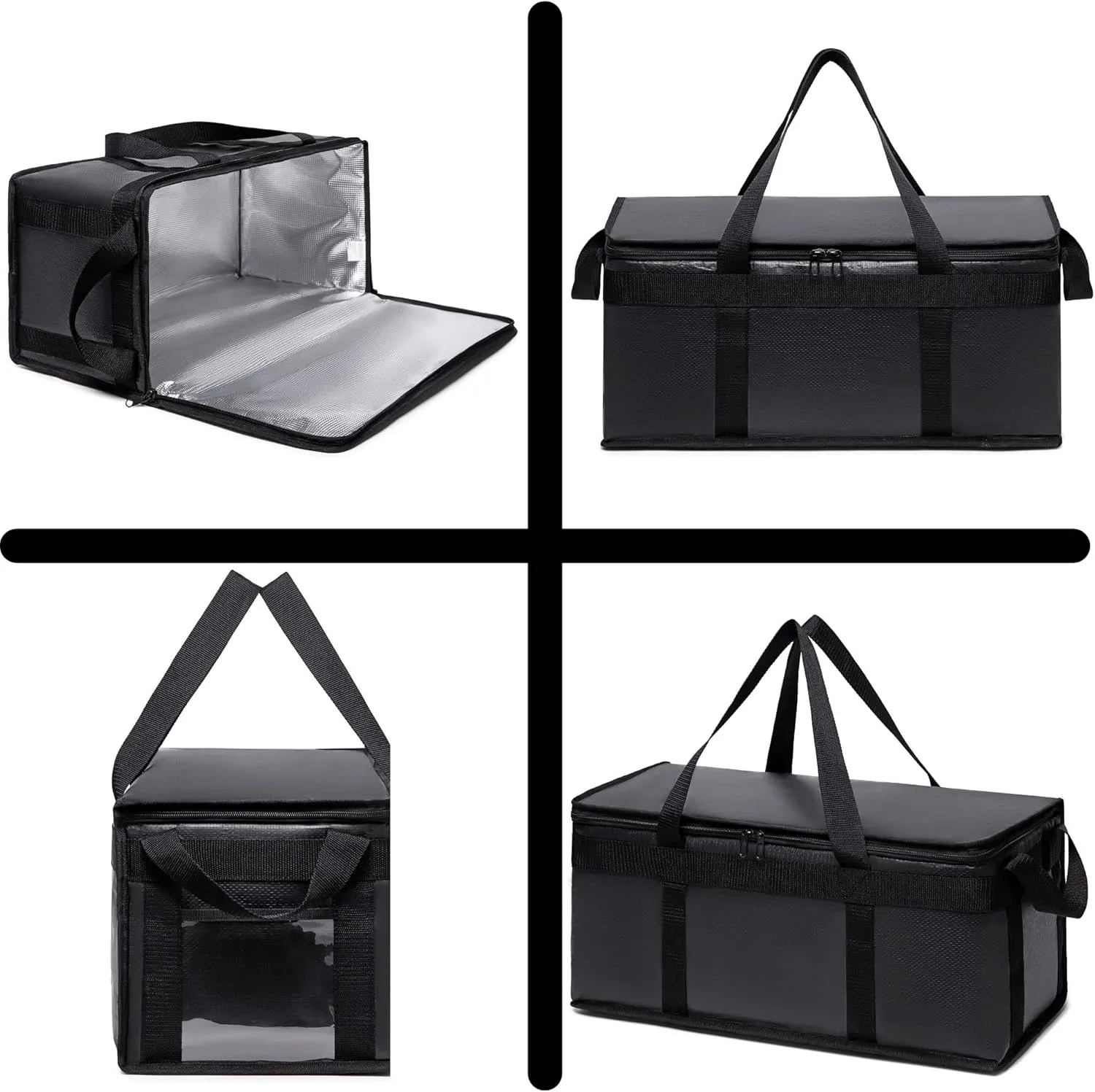 Commercial Lightweight Insulated Delivery Bag Carrier Large 22"x10"x10" (1 Pack)