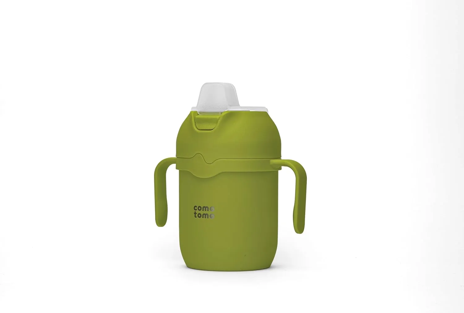 Comotomo Toddler Tumbler 8oz Insulated Sippy Cup with Silicone Straw and Spout, Green
