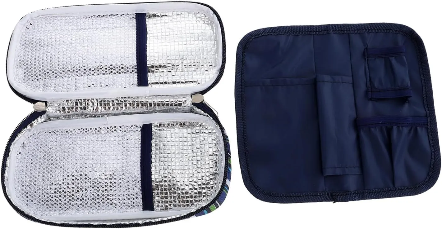 Cooler Travel Case Portable Insulated Bag for Medications Cold Storage for and Other Medicines for Travel and Outdoor Use Compact Design