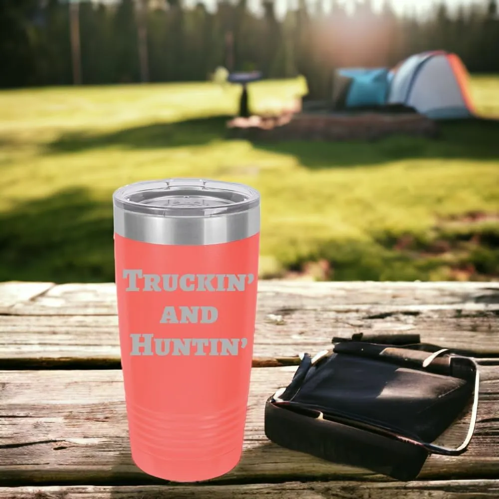 Coral Customized Tumblers, Double Wall Personalized Bottles, Laser Engraved Text for Special Holidays, Birthdays, Anniversaries, Travel Mugs for Coffee (Coral, 20oz)
