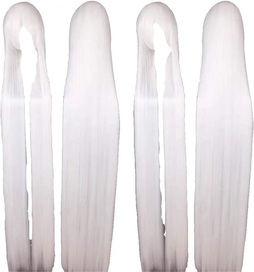 Cos-Animefly 60" 150cm Super Long Straight Wig Heat Resistant Hair Cosplay Costume Party Wig Hair Extra Long