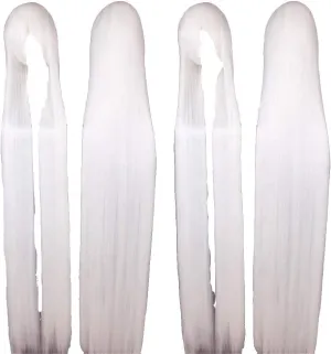 Cos-Animefly 60" 150cm Super Long Straight Wig Heat Resistant Hair Cosplay Costume Party Wig Hair Extra Long