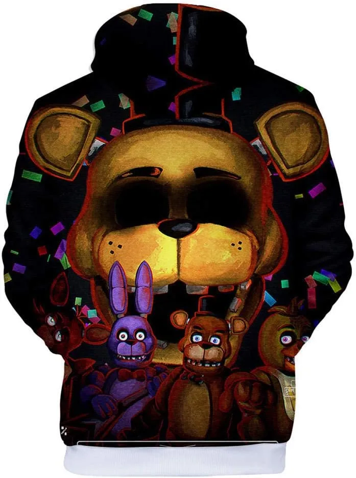 Cos-Animefly Horror Bear Cosplay Hoodies Unisex Cosplay Sweatshirt Costume Jacket Coat Man Women Boys Girls Pullover Hoodies