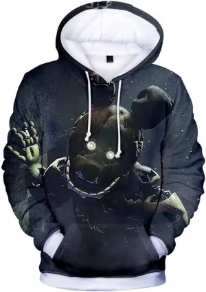 Cos-Animefly Horror Bear Cosplay Hoodies Unisex Cosplay Sweatshirt Costume Jacket Coat Man Women Boys Girls Pullover Hoodies