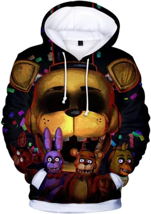 Cos-Animefly Horror Bear Cosplay Hoodies Unisex Cosplay Sweatshirt Costume Jacket Coat Man Women Boys Girls Pullover Hoodies