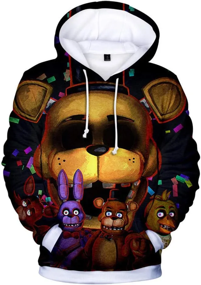 Cos-Animefly Horror Bear Cosplay Hoodies Unisex Cosplay Sweatshirt Costume Jacket Coat Man Women Boys Girls Pullover Hoodies
