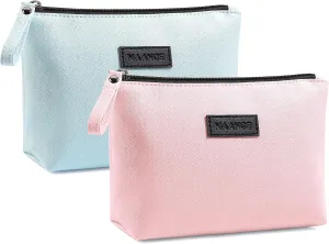 Cosmetic Bags for Women Small Makeup Bag for Purse Pu Leather Makeup Pouch Travel Makeup Bag with Zipper Make Up Bag for Travelling