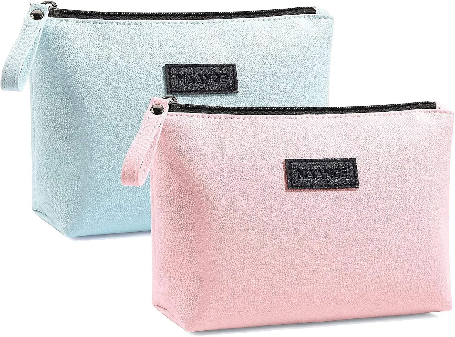 Cosmetic Bags for Women Small Makeup Bag for Purse Pu Leather Makeup Pouch Travel Makeup Bag with Zipper Make Up Bag for Travelling