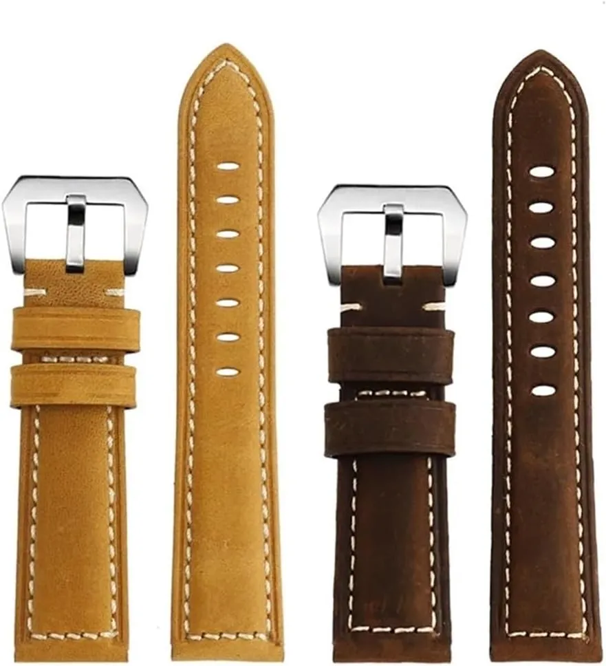Cowhide 22mm Watch Strap Fit for Casio Retro Frosted Men's Watchband MDV-106 MDV-107 MDV-106D MTP-VD01