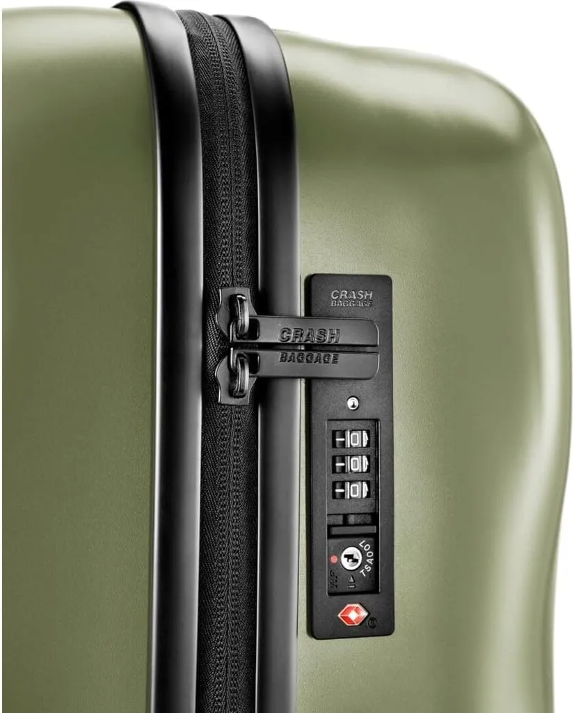 CRASH BAGGAGE Icon Trolley Suitcase 3pcs Set | (S M L) | Olive