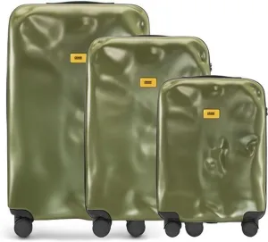 CRASH BAGGAGE Icon Trolley Suitcase 3pcs Set | (S M L) | Olive