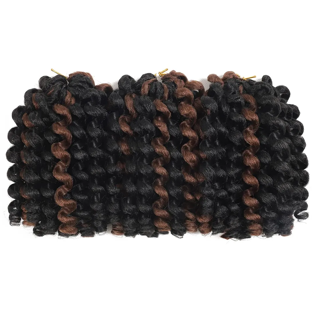 Crochet Braids Hair 8 Inch 3 Pack Jamaican Bounce Wand Curl Crochet Hair Synthetic Braiding Hair Extension Twist Crochet Hair (3 PCS,1BP30)