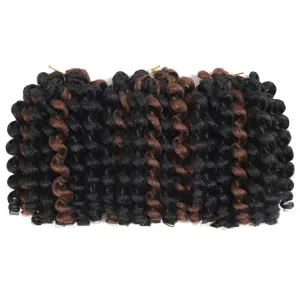 Crochet Braids Hair 8 Inch 3 Pack Jamaican Bounce Wand Curl Crochet Hair Synthetic Braiding Hair Extension Twist Crochet Hair (3 PCS,1BP30)