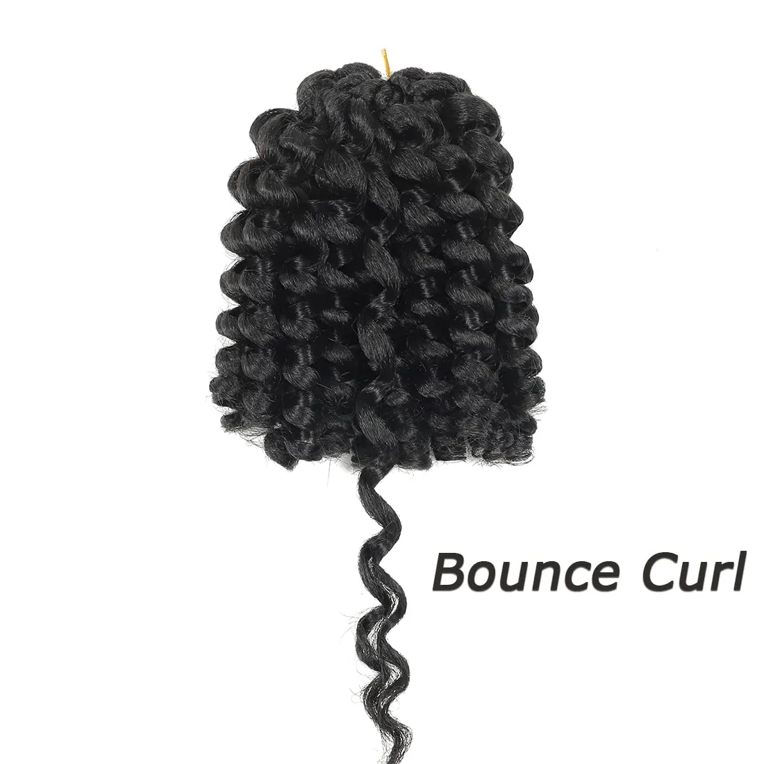 Crochet Braids Hair 8 Inch Jamaican Bounce Wand Curl Crochet Hair Curly Bounce Crochet Braids Hair Extension Twist Crochet Hair (3 PCS, 1B)