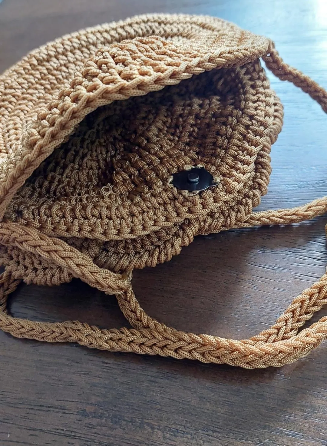 Crochet Handbag with Rose Design, For Women, Single Shoulder