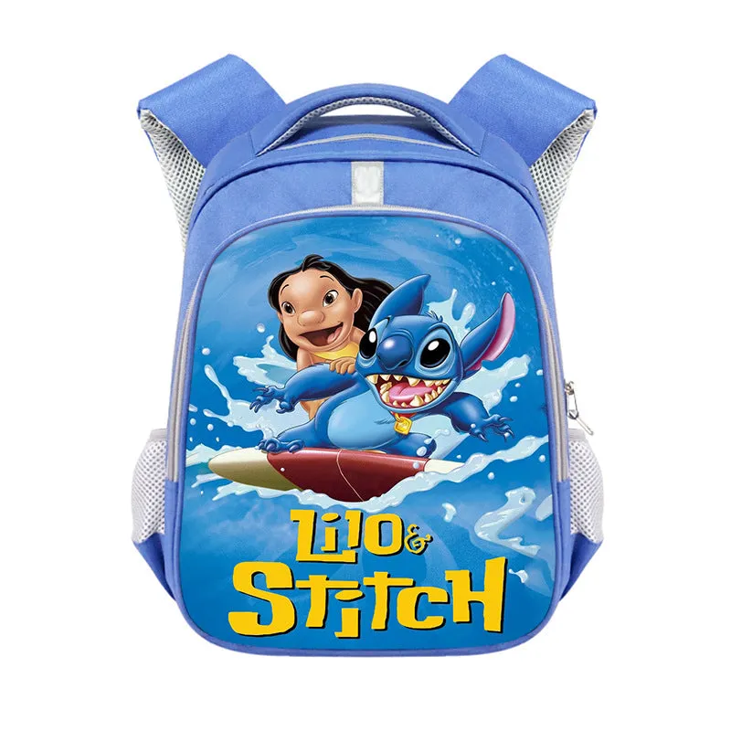 Cross-Border Stitch Cartoon Primary School Student Double-Layer Schoolbag Stitch Burden Reduction Large Capacity Spine-Protective Backpack