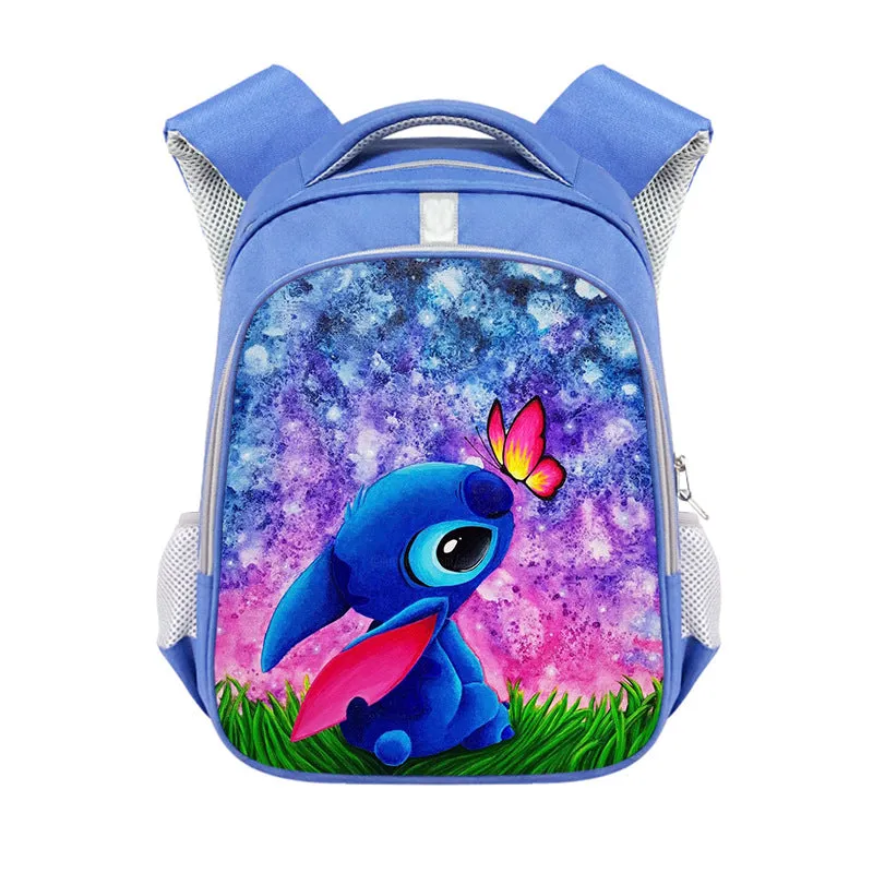 Cross-Border Stitch Cartoon Primary School Student Double-Layer Schoolbag Stitch Burden Reduction Large Capacity Spine-Protective Backpack