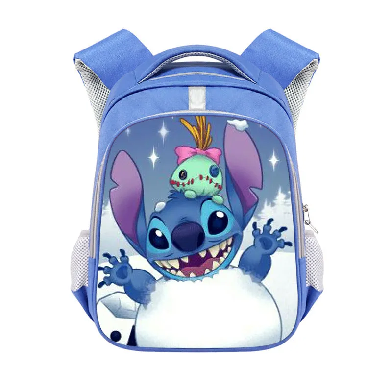 Cross-Border Stitch Cartoon Primary School Student Double-Layer Schoolbag Stitch Burden Reduction Large Capacity Spine-Protective Backpack