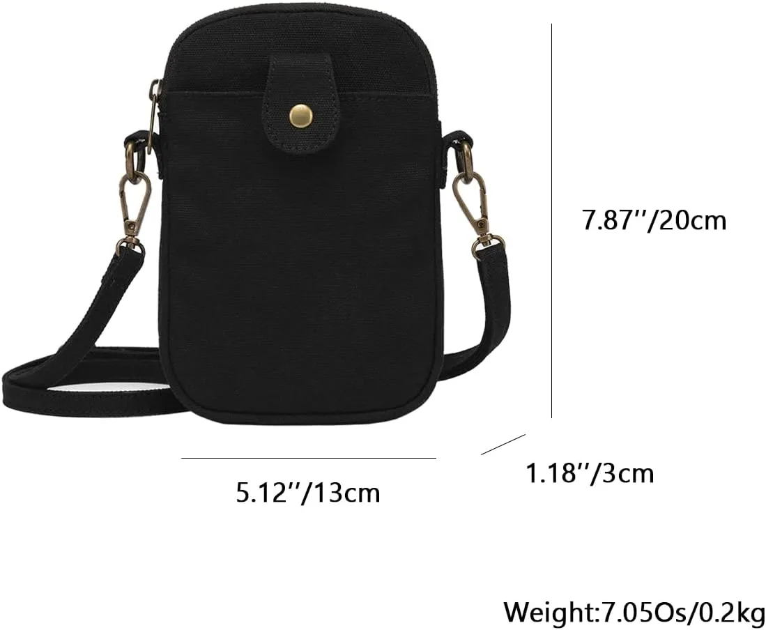 Crossbody Bag for Women - Phone Purse with Adjustable Strap Lightweight -Cotton Canvas