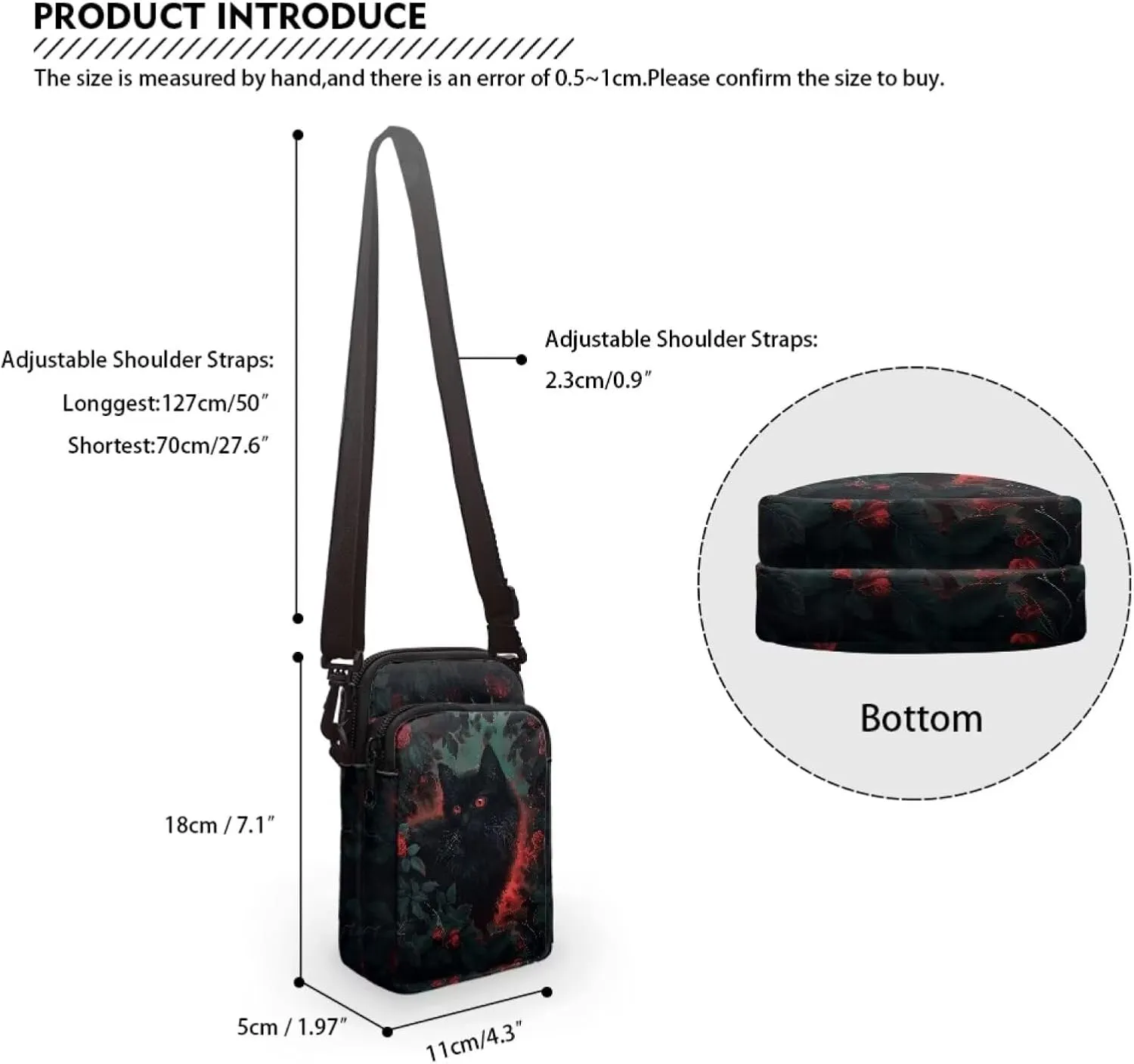 Crossbody Bag Sling Phone Wallet Purse Handbags for Women Men Travel