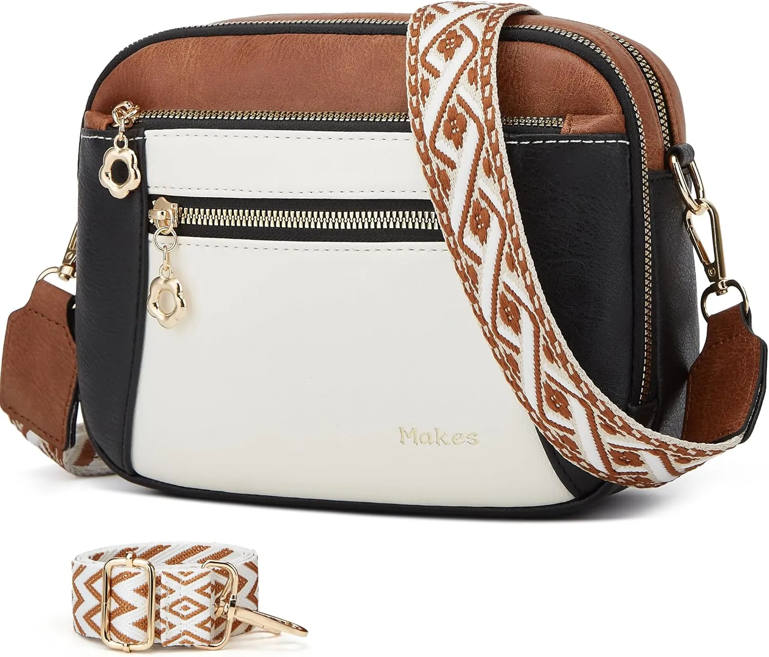 Crossbody Purse for Women Small Crossbody Bags Trendy Vegan Leather with 2 Adjustable Shoulder Straps Mothers Wife Mom Gifts