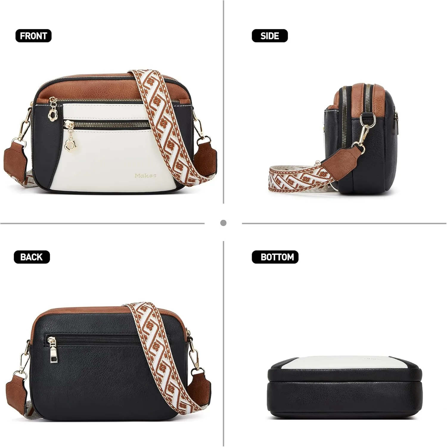 Crossbody Purse for Women Small Crossbody Bags Trendy Vegan Leather with 2 Adjustable Shoulder Straps Mothers Wife Mom Gifts