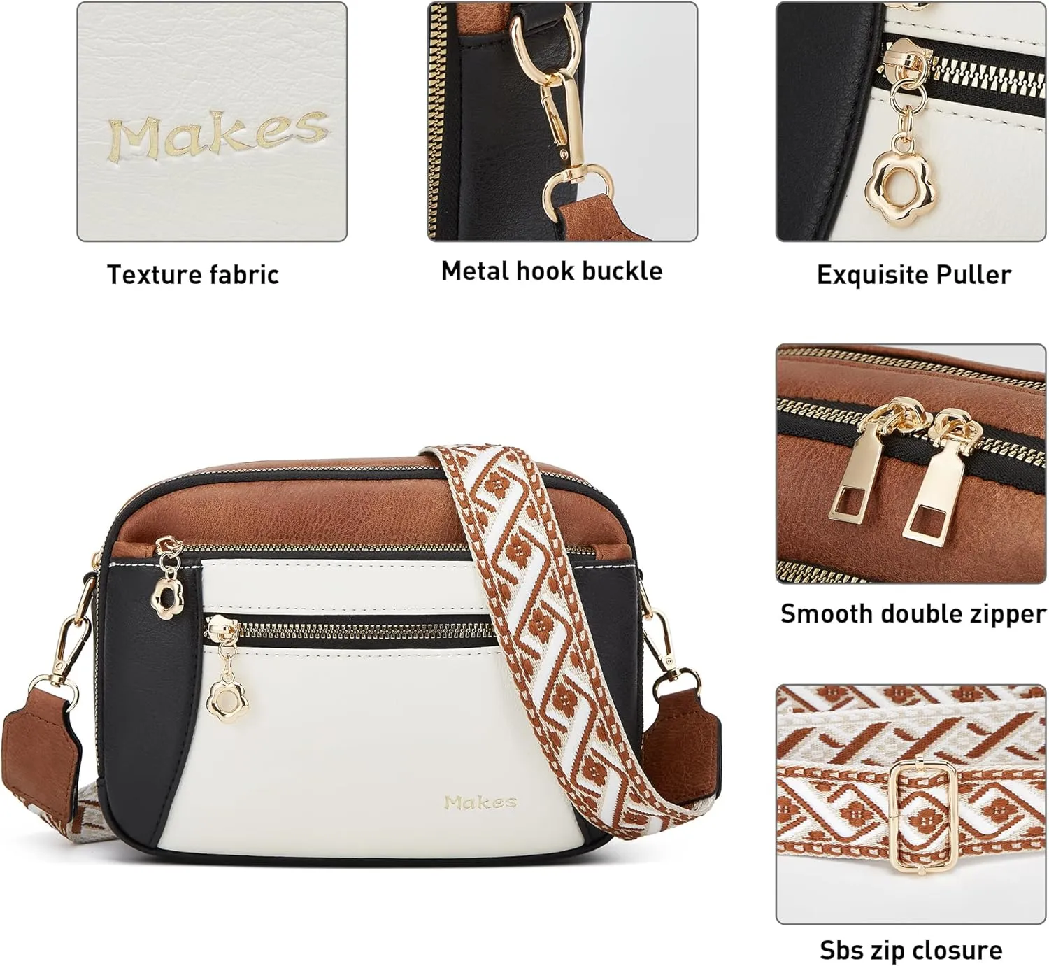 Crossbody Purse for Women Small Crossbody Bags Trendy Vegan Leather with 2 Adjustable Shoulder Straps Mothers Wife Mom Gifts