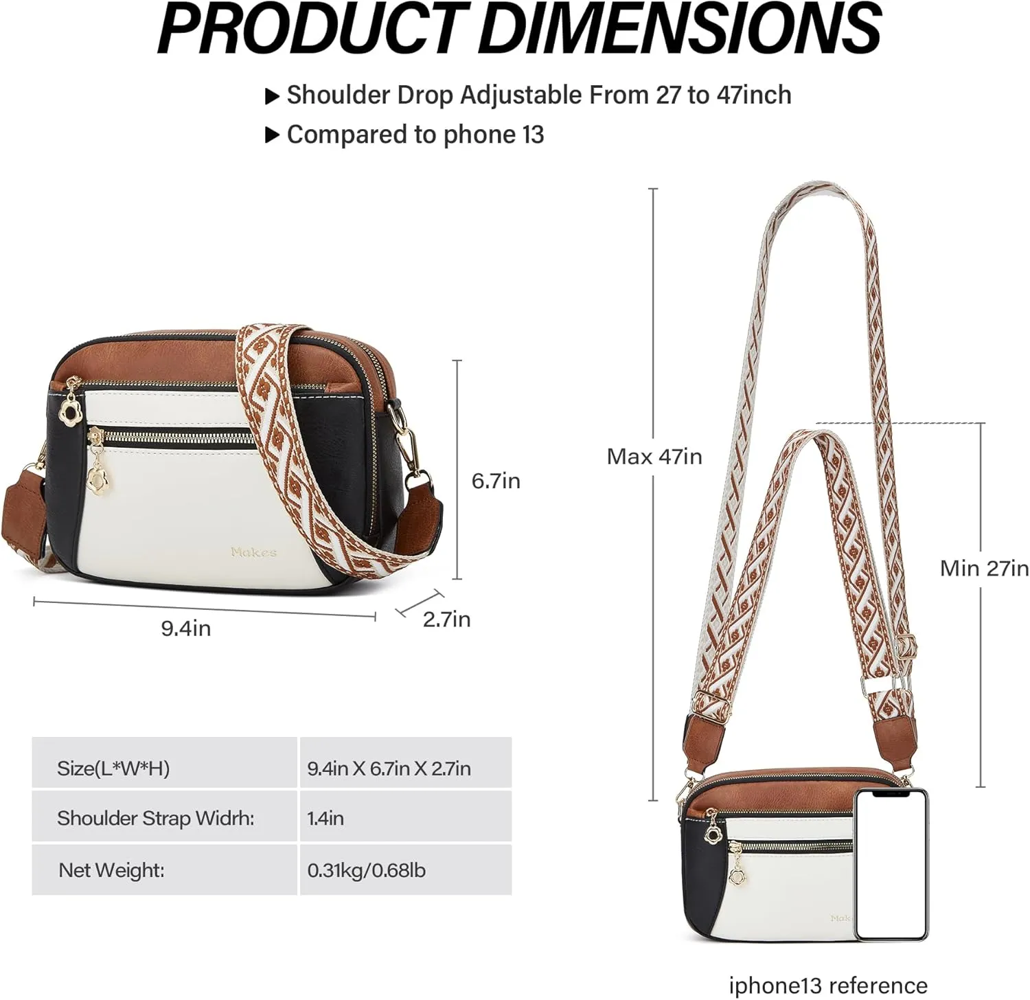 Crossbody Purse for Women Small Crossbody Bags Trendy Vegan Leather with 2 Adjustable Shoulder Straps Mothers Wife Mom Gifts