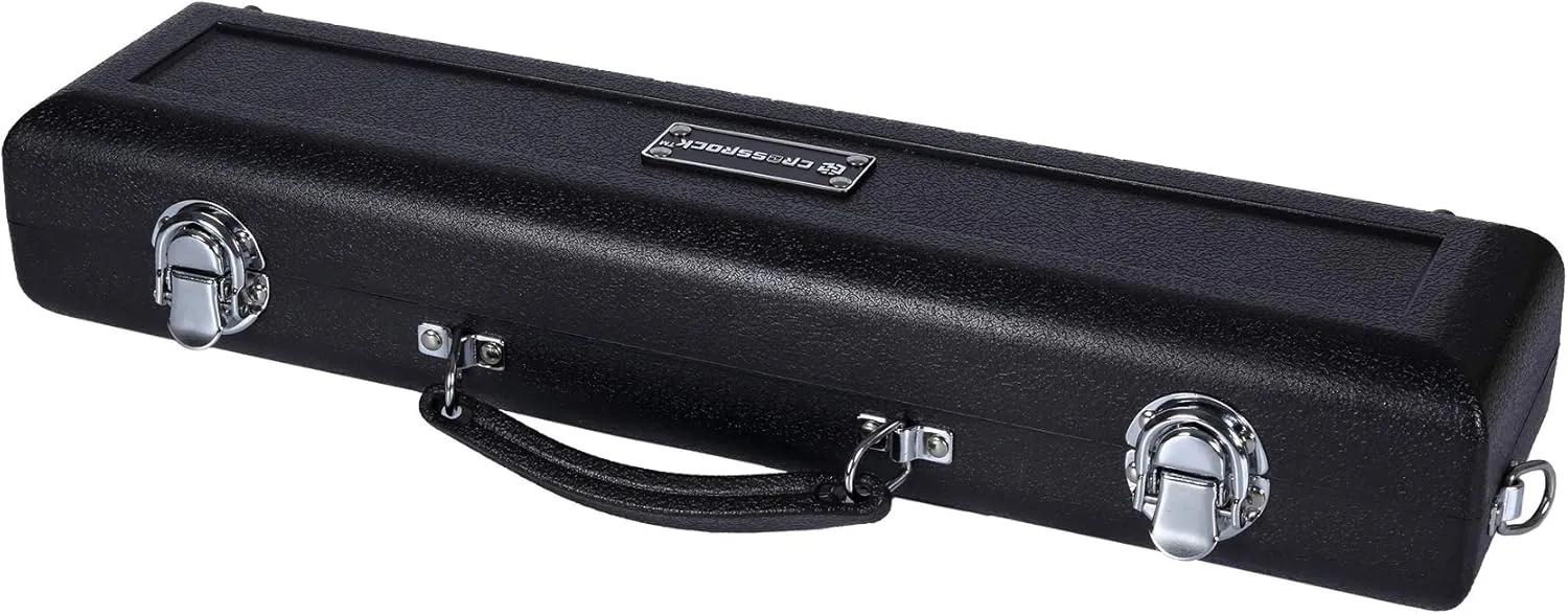 Crossrock ABS Hard-shell Case for Standard C Foot Flute with Single Shoulder Strap-Black(CRA862FLBK)