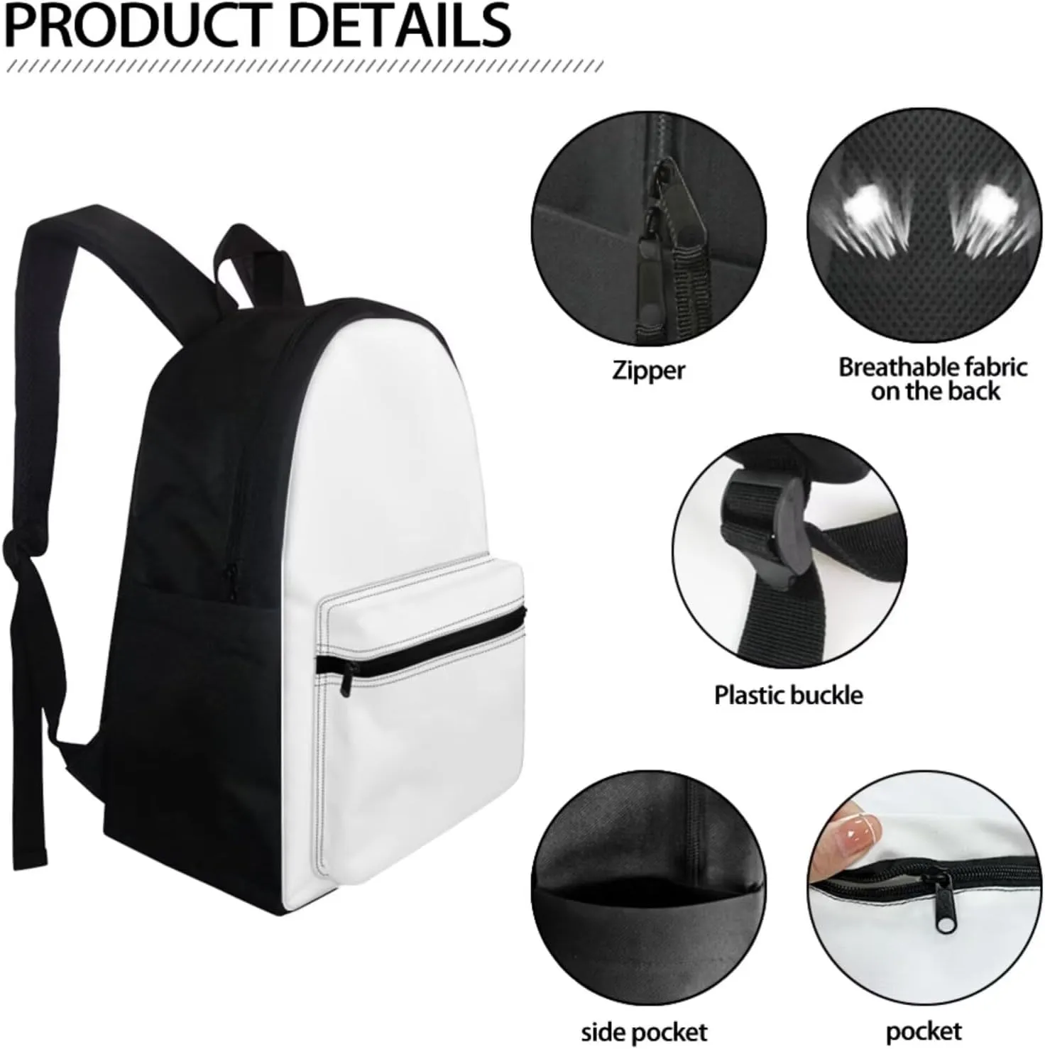 Custom 3 PCS Backpack for Elementary School Personalized School Bag Bookbag with Lunch Box Pencil Case Photo/DIY Pictures/Name Logo for Your Boys Girls Kids Back Pack School Daycare Satchel