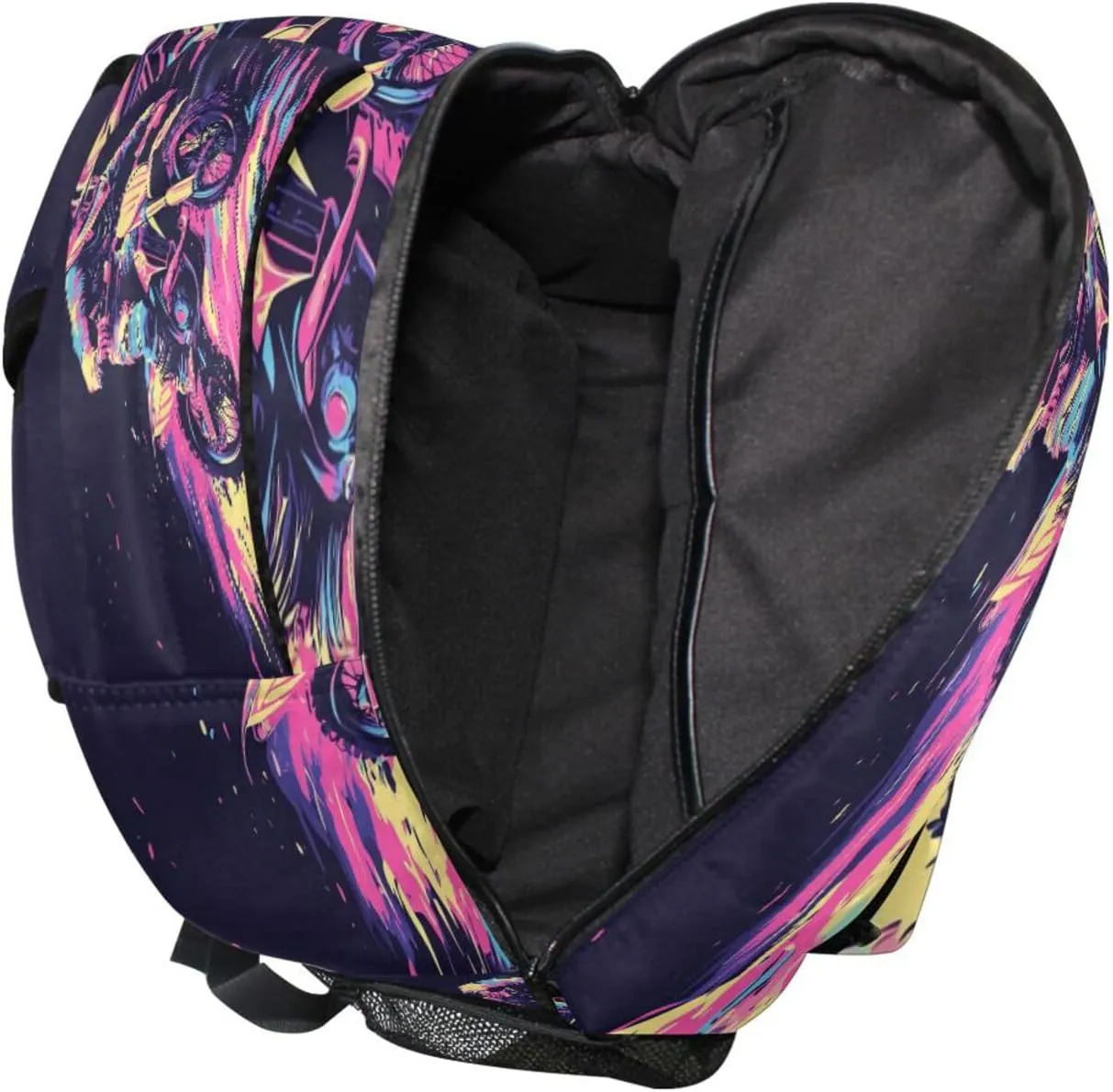 Cute Backpack for Men and Women Waterproof Vintage Daypacks with Chest Strap for Travel Trip Motocross Bike and Lightning