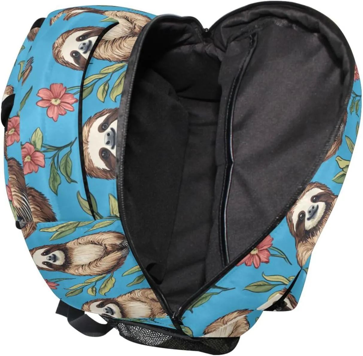 Cute Backpack for Unisex Adult Fashion Backpack with Chest Strap for Business Work College Travel Trip Cartoon Sweet Sloth Blue