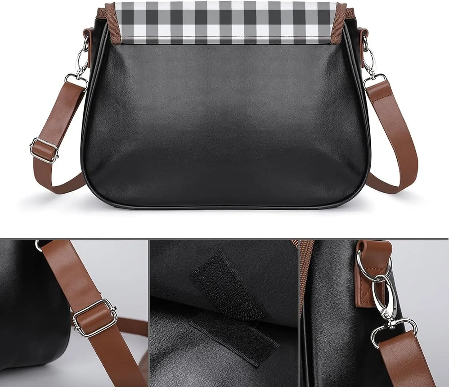 Cute Bear Crossbody Bag Leather Crossbody Bag,flapover Crossbody Bag,crossover Shoulder Bag with Adjustable Strap