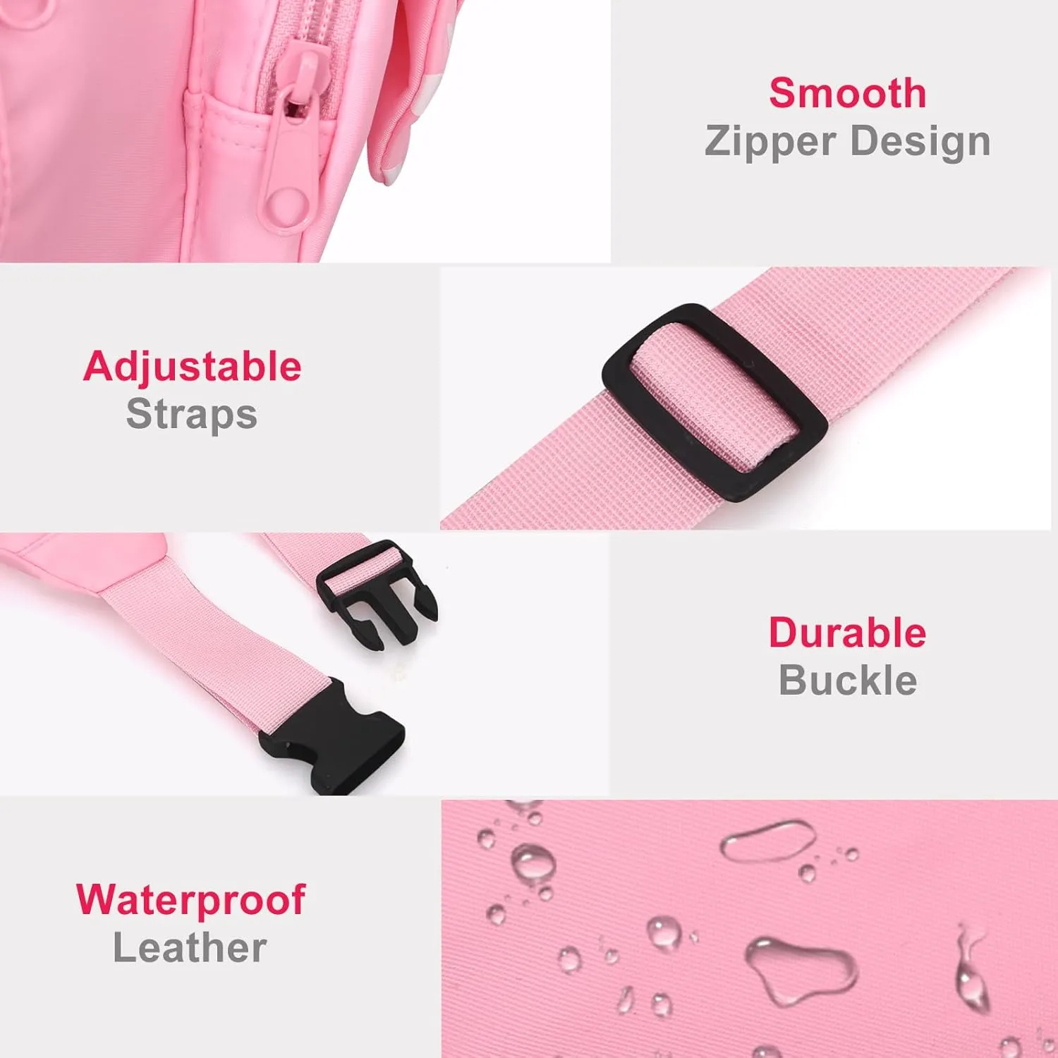 Cute Pink Fanny Pack for Women Kids Cross Body Bag Little Girls Fanny Pack Belt Bags Cartoon Mouse Outfit Accessories Waist Pack Kid Crossbody Bag Small Adults Trip World Essentials Travel Fanny Pack