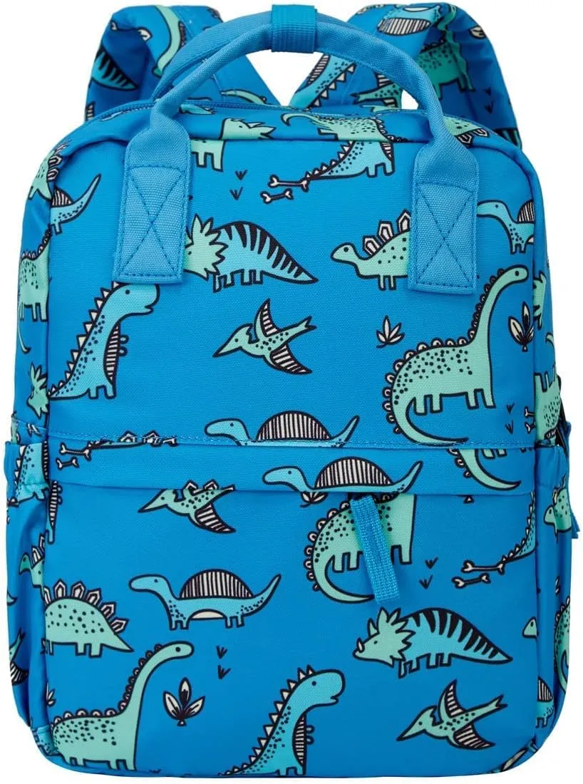 Cute Toddler Preschool Backpack Dinosaur Unicorn School Book Bag for Girls, Boys, Kids, Kindergarten Nursery Travel Bag(12inch, Blue Dinosaur)