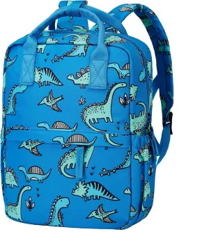 Cute Toddler Preschool Backpack Dinosaur Unicorn School Book Bag for Girls, Boys, Kids, Kindergarten Nursery Travel Bag(12inch, Blue Dinosaur)