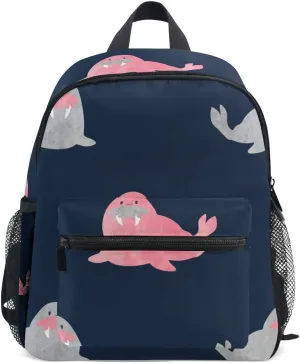 Cute Walrus Toddler Backpack For Kids Preschool Backpack Travel Bag for 3-8 Years Baby Girl Boy