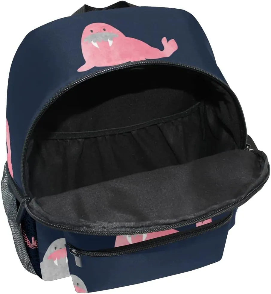 Cute Walrus Toddler Backpack For Kids Preschool Backpack Travel Bag for 3-8 Years Baby Girl Boy