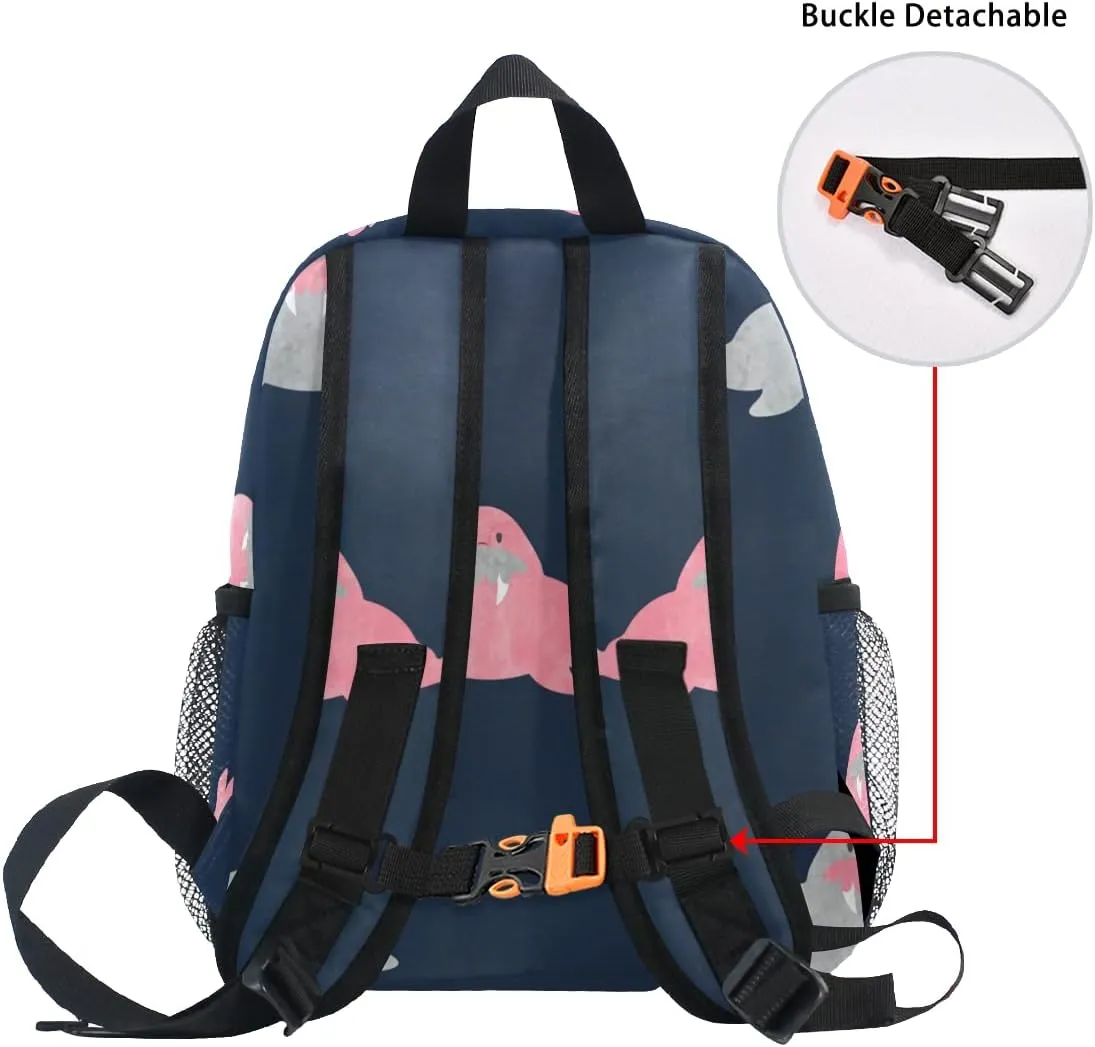 Cute Walrus Toddler Backpack For Kids Preschool Backpack Travel Bag for 3-8 Years Baby Girl Boy