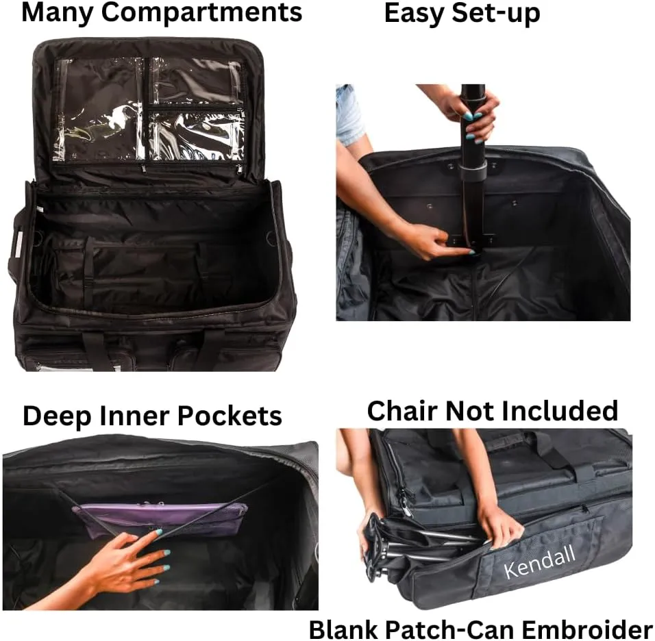 Dance Bag with Garment Rack Rolling Duffel Bag with Wheels for Costumes, Clothes, Competition, Theatre, Travel 28 inch luggage Cotton Candy Pink