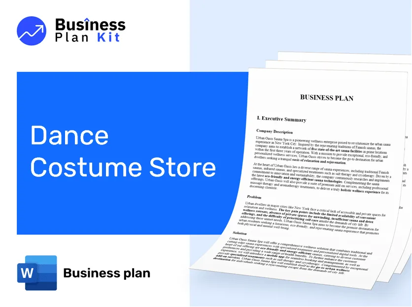 Dance Costume Store Business Plan Example