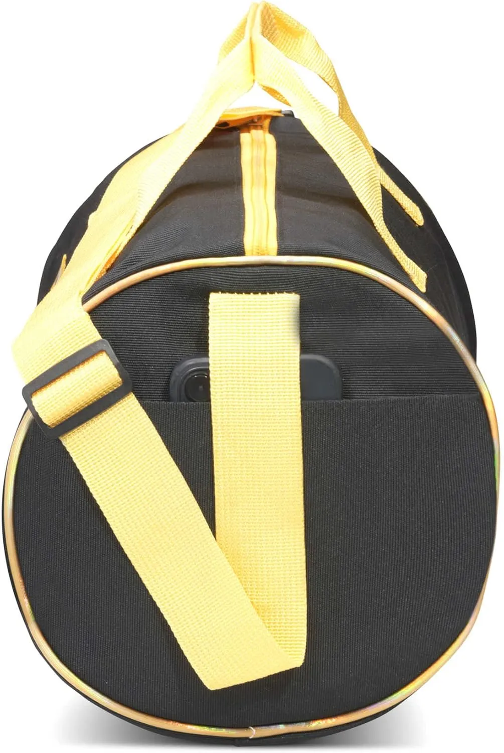 Dance Duffle Bag for Girls, Water-resistant Kids Travel Bag with Adjustable Carry On and Handy Pouch, Dance Accessories For Girls (Black/Yellow)